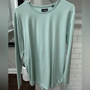Cuts Clothing Curve Hem Long Sleeve Crew - Size L - Seafoam Green - NWOT